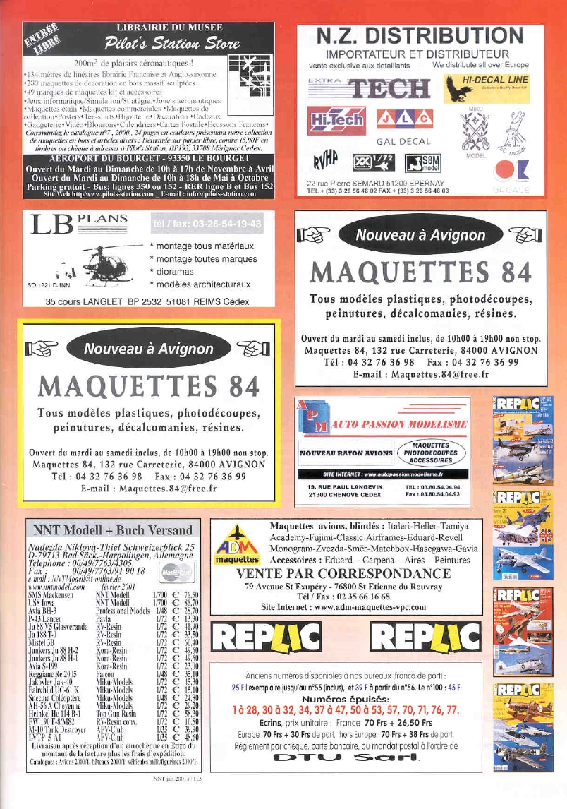 Replic 113 - SV 4 Stampe, Do 17, A6M5, LeO C30 autogire, Technic-Acryl